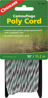 Poly Cord 50' - Camo - 6mm  Safe Working Load 100 lbs Poly Cord 50' - Camo - 6mm  Safe Working Load 100 lbs