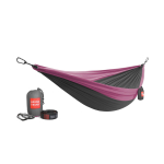 Double Deluxe Hammock w/Straps - Charcoal/Magenta