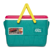 Retro 25QT Picnic Cooler - Dark Jade / Bold Magenta / Livewire Yellow
