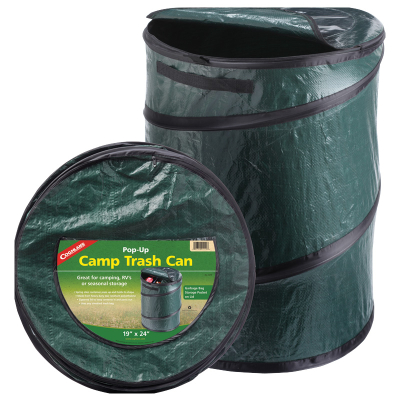 Pop-Up Camp Trash Can  Volume 111L  19Inch x 24Inch Open