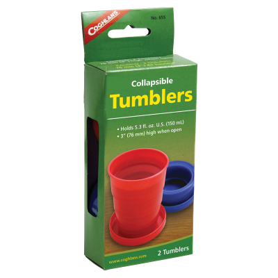 Collapsible Tumblers - 2 Pk   1 x Red ,1 x Blue  142ml   41g
