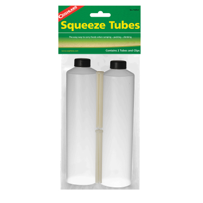 Squeeze Tubes - 2 x 8oz Reusable Tubes with End Clips