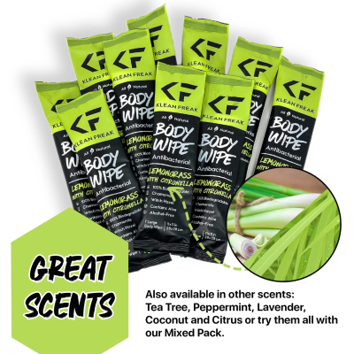 Body Wipes - 100 Pack - Lemon Grass/Citronella