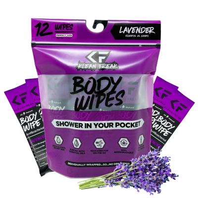 Body Wipes - Dozen Pack - Lavender