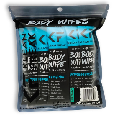 Body Wipes - Dozen Pack - Peppermint
