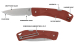 LST Ultra Folding Knife - Drab Red LST Ultra Folding Knife - Drab Red