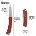 LST Ultra Folding Knife - Drab Red LST Ultra Folding Knife - Drab Red